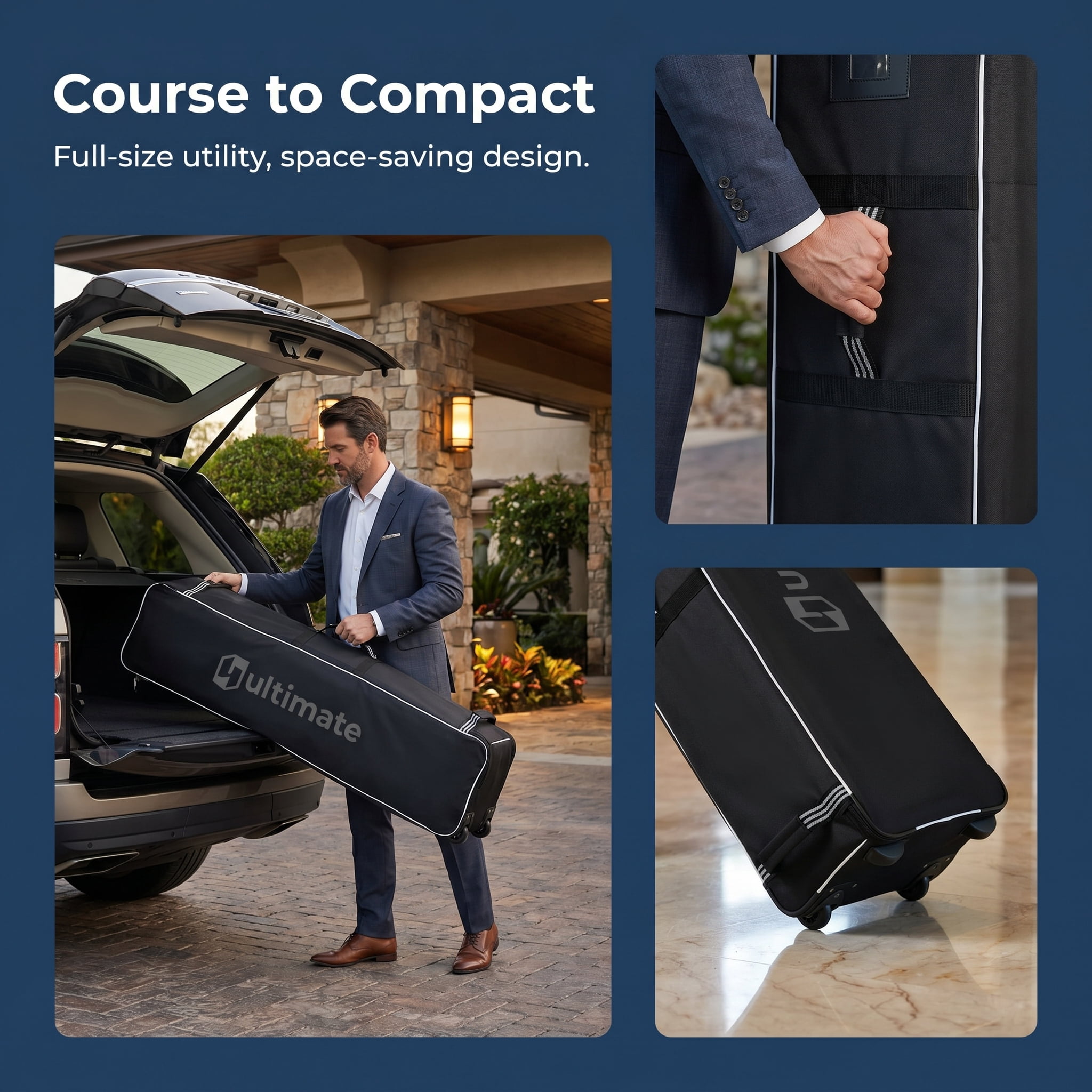 Resenkos Soft-Sided Golf Travel Bag with Wheels