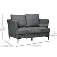 thumbnail image 3 of HOMCOM Canapé d'Amour 54 Pouces pour Chambre, Meubles Modernes, 3 of 10