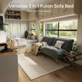 thumbnail image 6 of Linsy Home 70" W Chenille Convertible Futon Sofa Bed with Adjustable Armrests, Grey, 6 of 22