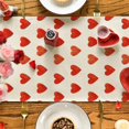 thumbnail image 6 of Valentine Day Table Runner Valentine's Day Table Runner Festive Decor for Weddings Banquets Parties Heart Patterned Heat-resistant Non-slip 3 for Home, 6 of 8