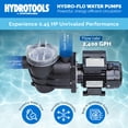 thumbnail image 3 of Swimline HydroTools Hydro Flo 0.35 HP Vertical Discharge Swimming Pool Pump, 3 of 12