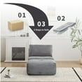 thumbnail image 3 of weetoo Single Sofa Bed Corduroy Chaise Longue Couch Soft Memory Foam for Living Room, 3 of 7