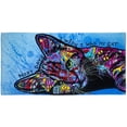 thumbnail image 1 of Dean Russosoft Peluche Coton Serviette de Bain Piscine Mysterio Regard Chat Multicolore, 1 of 3