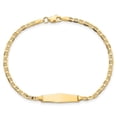 thumbnail image 4 of Primal Gold 14 Karat Yellow Gold Semi-Solid Soft Diamond Shape Anchor ID Bracelet, 4 of 4