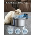 thumbnail image 5 of FeelNeedy Cat Water Fountain Stainless Steel, 118oz/3.5L Wireless Pet Fountain, Battery Operated Cat Fountain, Automatic Water Dispenser with 3 Filters for Cats and Dogs, 5 of 10