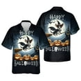 thumbnail image 3 of Happy Halloween Rat Terrier Witch Pumpkins Bats Hawaiian Shirt Breathable Summer Unisex Merch Ratty Dog Lover - 13012, 3 of 6
