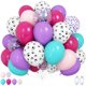 thumbnail image 1 of Globos de látex GRESATEK de 30 cm con estampado de patas de perro, morado, rosa y azul, 1 of 7