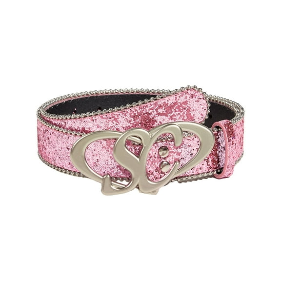 lanema Sequined Jeans Belts Western Cowgirl Waist Belt All-Matched Snap Belt for Pants