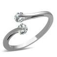 thumbnail image 1 of Bague pour Femmes en Acier Inoxydable Poli avec AAA Grade CZ en Clair - Taille 8, 1 of 1