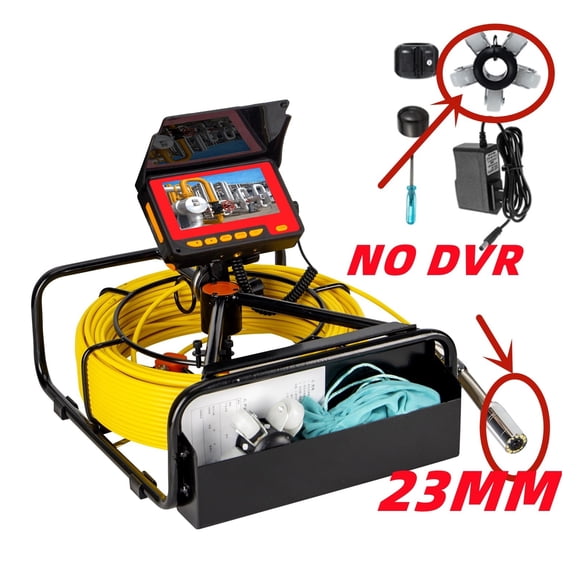 23MM Camera Pipe Inspection Camera With DVR 16GB FT Card,Sewer Drain Industrial Endoscope 8500MHA Battery 10/20/30/50M ,Easily Maneuver