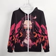thumbnail image 4 of Demon Slayer Zip Up Hoodies Unisex Realistic 3D Print Sweatshirt Long Sleeve Hooded Jacket Coat S, 4 of 8
