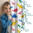 thumbnail image 3 of Blackout Kids Curtains,White Colorful Dinosaurs Pattern Childrens Insulated Curtains Set Of 2,Bedroom Essentials,Toddler Room Decor 42"x54", 3 of 5