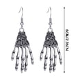 thumbnail image 2 of Pendientes para mujer, regalos para mujer, pendientes de Halloween, pendientes de calavera y araña, pendientes desgastados, pendientes, 2 of 2