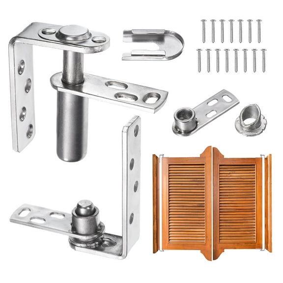 1 Set Heavy Duty Saloon Door Hinges, Self-Return Cafe Door Hinge 304 Stainless Steel Swinging Door Hardware for 16mm Thick Door, MIN, 22lbs Load Bearing