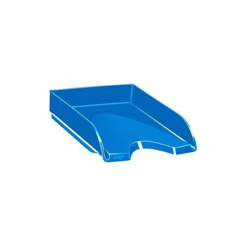 CEP Gloss Desk Tray 2.6' Height x 10.1' Width x 13.7' Depth - Ocean Blue - Polystyrene - 1Each