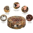 thumbnail image 3 of Costway 28'' Propane Gas Fire Pit Outdoor 40,000 BTU Stone Finish Lava Rocks Cover Brown, 3 of 10