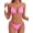 Pink1, variant on Tainehs Women's Sexy Halter Thong Bikini Tie Two Sides Bottom Triangle Bikini Swimsuits