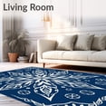 thumbnail image 2 of ODIKA 6'x9' Machine Washable Non-Slip Area Rug, Snowflake Crystal Latch Hook Kit Festive Winter Project High Traffic Rug with Pad, Blue, 634803, 2 of 8