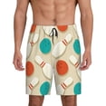 thumbnail image 3 of Lsque Vintage Bowling Mens Sleep Pajama Shorts,Short Pajama Pants, Cotton Ultra-Soft Knit-Small, 3 of 9