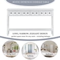 thumbnail image 3 of Rustic Entryway Console Table, 60" Long Sofa Table with two Different Size Drawers and Bottom Shelf for Storage (Antique White), 3 of 8