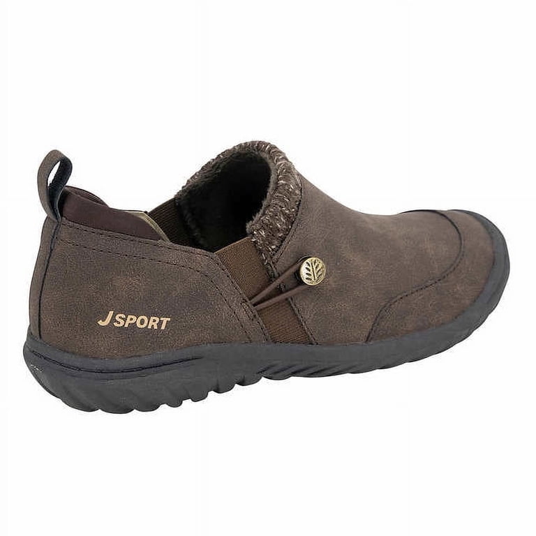 Jambu JSport Alice Ladies' Shoe, Size 7, Cozy Faux Fur, Memory