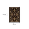 thumbnail image 4 of 5' X 8' Brown Beige Blue And Red Oriental Power Loom Stain Resistant Area Rug, 4 of 6