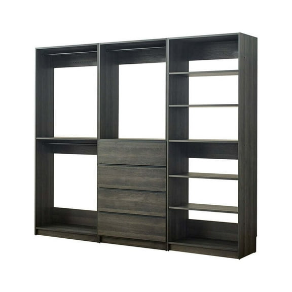 Prosper Gray Freestanding Walk in Wood Closet System