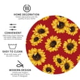 thumbnail image 4 of Disketp Sunflowers On Red Funny Coasters,6 Pcs Leather Coasters With Holder, Perfect Housewarming Hostess Gifts,Protect Furniture From Water Marks Scratch And Damage, 4 of 9