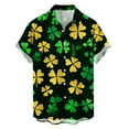 thumbnail image 2 of Yusimy Mens Short Sleeve Button Down Shirt with St Patricks Day Print Casual for Holiday Party, 2 of 6