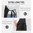 thumbnail image 6 of 4 Pack Adjustable Black Apron with Pocket, Bib Chef Apron for Women Men, Cooking Kitchen Drawing, 6 of 7