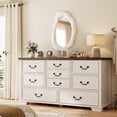 thumbnail image 3 of EnHomee Wood Dressers for Bedroom with 9 Drawers White Dresser Chest of Drawers for Living Room, 3 of 12