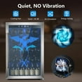 thumbnail image 3 of Crzoe Wine Cooler 37 Bottle Freestanding Fridge with Stainless Steel Reversible Glass Door, 145 Can Beverage Refrigerator Quiet Compressor for Home Kitchen Bar, 4.5 Cu.ft Silver, 3 of 7