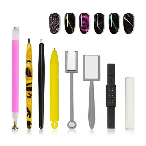 8pcs Iman Ojo De Gato De Uñas Art Set Manicura Pedicure Gel