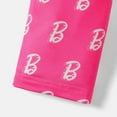 thumbnail image 6 of Barbie Kid Girls Active Leggings Pink Allover Letter Print Elasticized Jogger Pants Sizes 6-12, 6 of 7