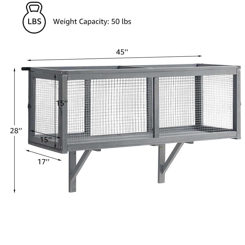 unipaws Outdoor Cat Tunnel, Extendable Passage Connect Home to Outdoor Cat Catio Enclosure House, 45’’ Safe Tunnel Walkway for Indoor Kittens, Wooden Pet Tube for Window Deck Patio Balcony Garden