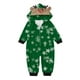 thumbnail image 2 of Pijamas navideños familiares a juego Herrnalise, mono estampado de manga larga con capucha, conjunto abrigado para padres e hijos, ropa de bebé verde, 2 of 3