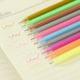 thumbnail image 4 of Uxcell 24 Pcs Colored Gel Pens, 0.5mm Fine Point Pastel Gel Pens High Light Ink for DIY Projects Painting Journaling Notebook Black Paper Drawing, 15cm Length Red Ink, 4 of 6