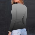 thumbnail image 4 of Sevevn Women's Elastic Casual Crew Neck Gradient Ribbed Knit Long Sleeve Tunic Dressy Tops Blouses Gray XL, 4 of 8