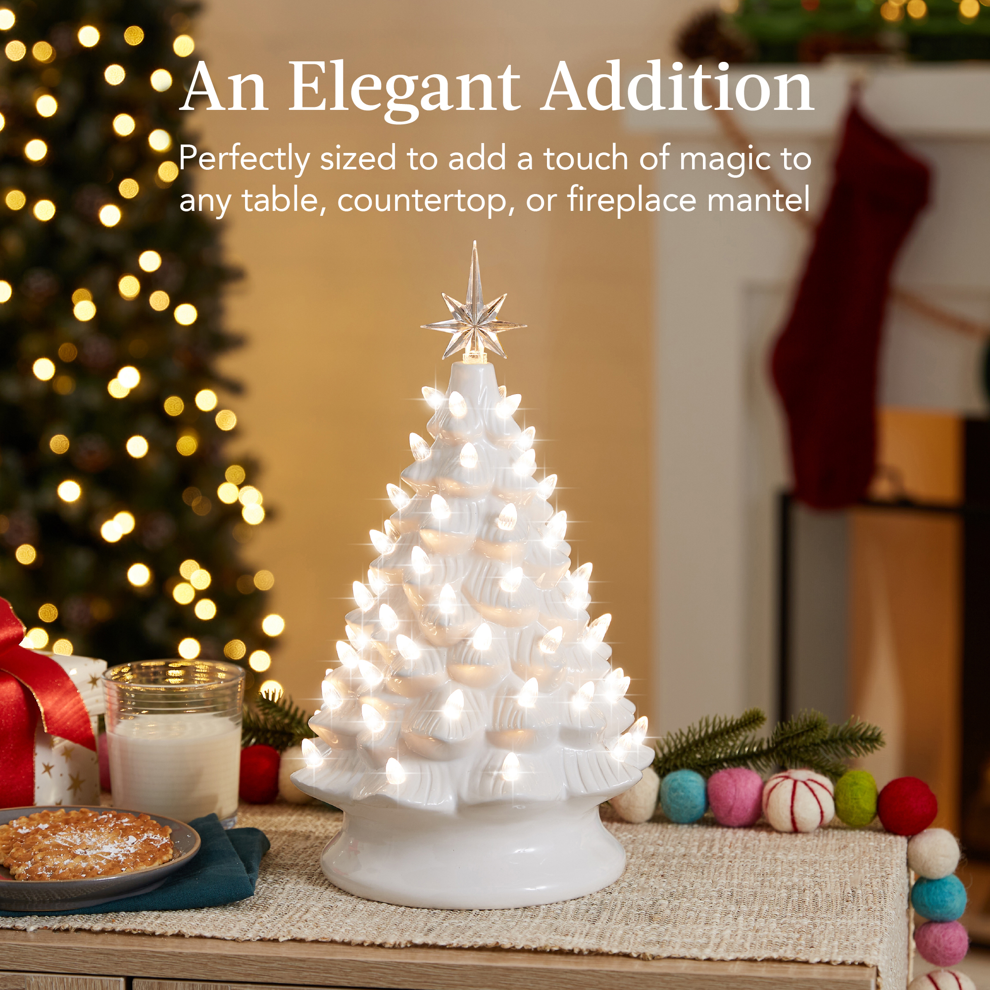 Best Choice Products 15-Inch Ceramic Pre-Lit Christmas Tree photo 5