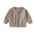thumbnail image 5 of akafmk Cardigan Sweater for Girls Soft Cotton Cardigans V Neck Button Down Casual Knit Outerwear Versatile Fall Clothes, Size 3-4 Years, 5 of 8