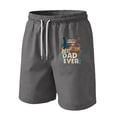 thumbnail image 2 of GrmtClth Fathers Day Gift Casual Dad Papa Print Usa Flag Shorts Vintage Fourth Of July Patriotic Shorts Lightweight Soft Elastic Drawstring Independence Day Clothing Silver S, 2 of 4