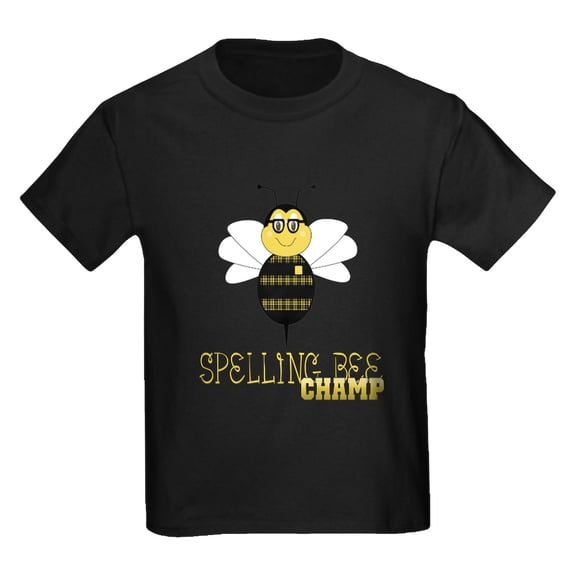 CafePress - Spelling Bee Champ Kids Dark T Shirt - Dark T-Shirt Kids XS-XL