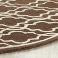 thumbnail image 4 of SAFAVIEH Cambridge Kyle Geometric Wool Area Rug, Dark Brown/Ivory, 6' x 6' Round, 4 of 11