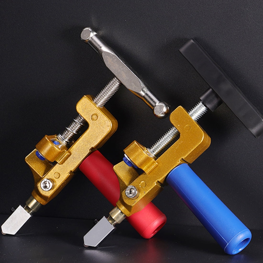 2-in-1 Glass and Tile Cutting Tool with Tungsten Carbide Blade & Breaking Pliers – Precision Manual Glass Cutter for Glass, Mirrors, and Ceramic Tiles – Ideal for DIY and Professional Use
