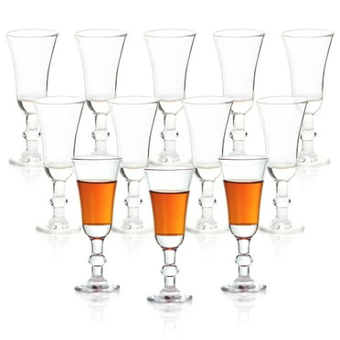 Cordial Glasses Shot Glasses with Stem,Limoncello Glasses | Port glasses 1.0 oz (Set of 12)
