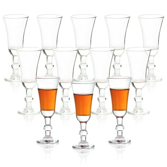 Cordial Glasses Shot Glasses with Stem,Limoncello Glasses | Port glasses 1.0 oz (Set of 12)