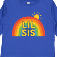 thumbnail image 4 of Inktastic Lil Sis Rainbow Sun Design Boys or Girls Long Sleeve Toddler T-Shirt, 4 of 5