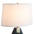 thumbnail image 6 of Pearson Table Lamp - Ebony Wood Weathered Brass White Cotton-Linen Shade, 6 of 11