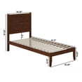 thumbnail image 6 of AFI NoHo 14" Twin XL Wood Platform Bed Frame with Modern Panel Headboard, Walnut, 6 of 6