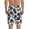 thumbnail image 4 of Lsque Hand Drawn Tomatoes Mens Sleep Pajama Shorts,Short Pajama Pants, Cotton Ultra-Soft Knit-Small, 4 of 9